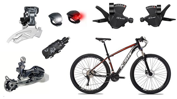 Bicicleta Aro 29 Ksw 27v Shimano Deore/alivio Trava K7 11/36