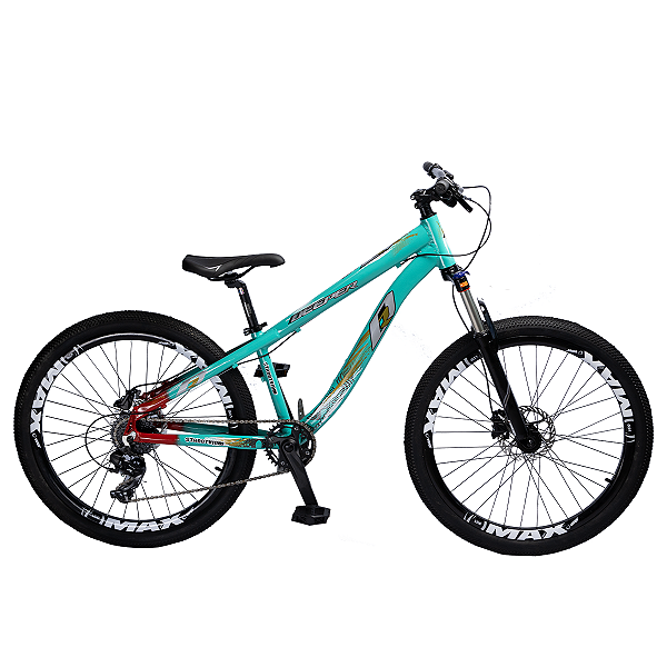 Bicicleta aro 26 Deeper freeride freio hidraulico k7 trava