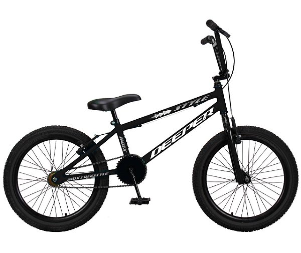 Bicicleta aro 20 aço Deeper Bmx style Preto