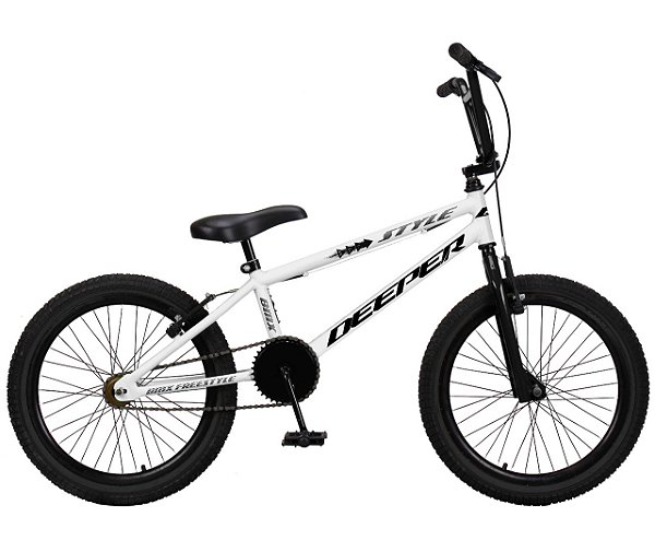 Bicicleta aro 20 aço Deeper Bmx style Branco