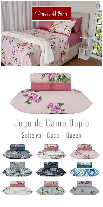Jogo de Lençol Sultan Paco Milano 4 Pçs