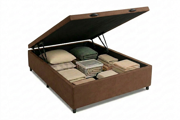 Cama Box Baú Moraes Brasil Sued Marrom