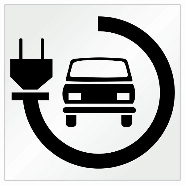 Molde gabarito para pintura vaga de carro elétrico