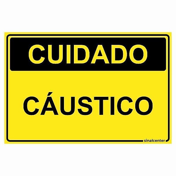 Placa cuidado cáustico