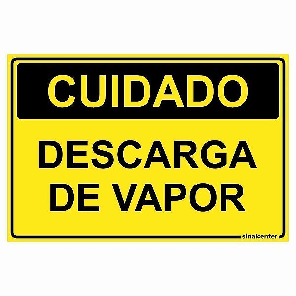 Placa cuidado descarga de vapor