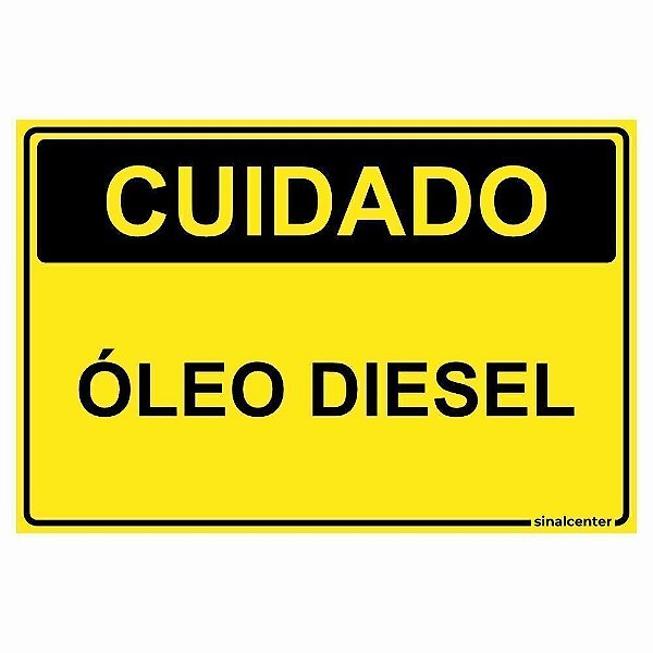 Placa cuidado óleo diesel