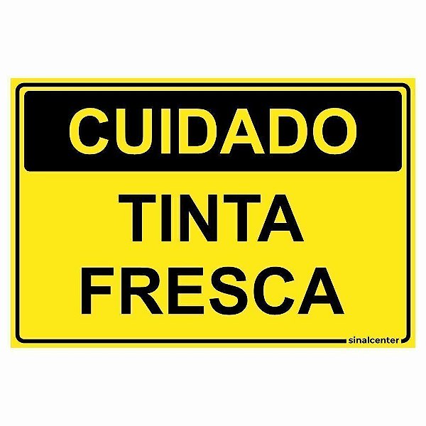 Placa cuidado tinta fresca