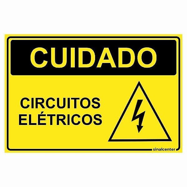Placa cuidado circuitos elétricos