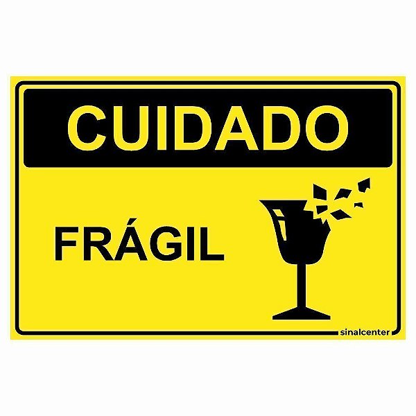 Placa cuidado frágil