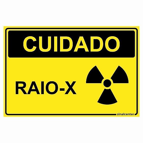 Placa cuidado raio-x