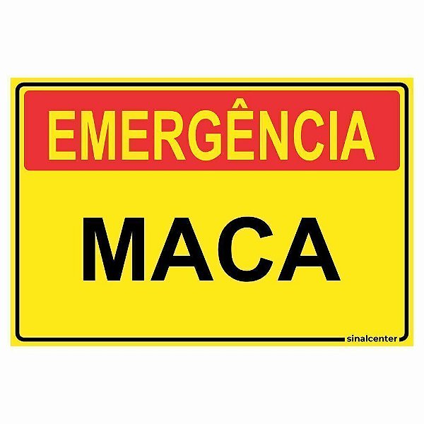 Placa de emergência MACA