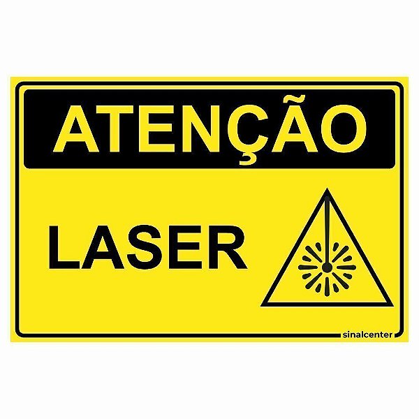 Placa atenção laser