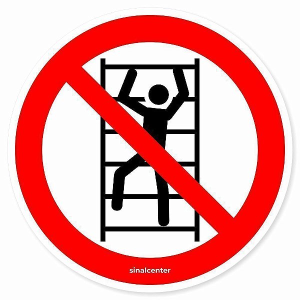 Adesivo de segurança proibido escalar (10 un.)