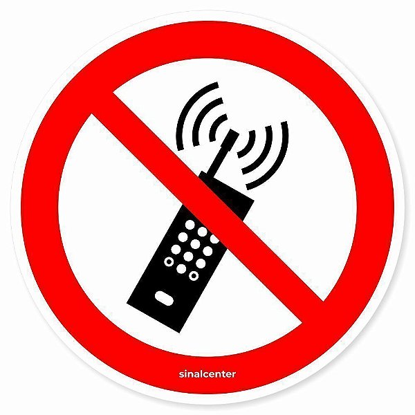 Adesivo de segurança proibido uso de celular (10 un.)