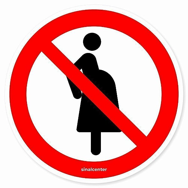 Adesivo de segurança proibido mulheres grávidas (10 un.)