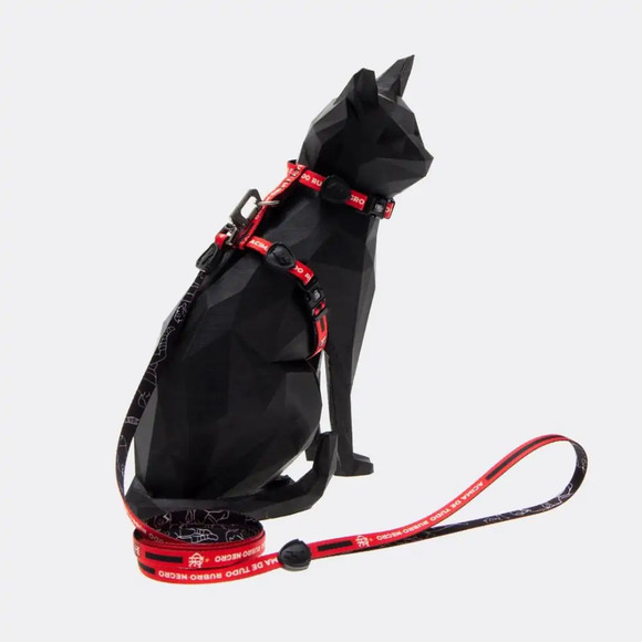 Peitoral com Guia FreeFaro para Gatos Ídolos Flamengo M
