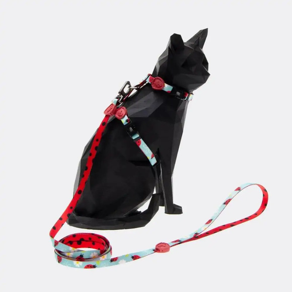 Peitoral com Guia FreeFaro para Gatos New Ladybug M