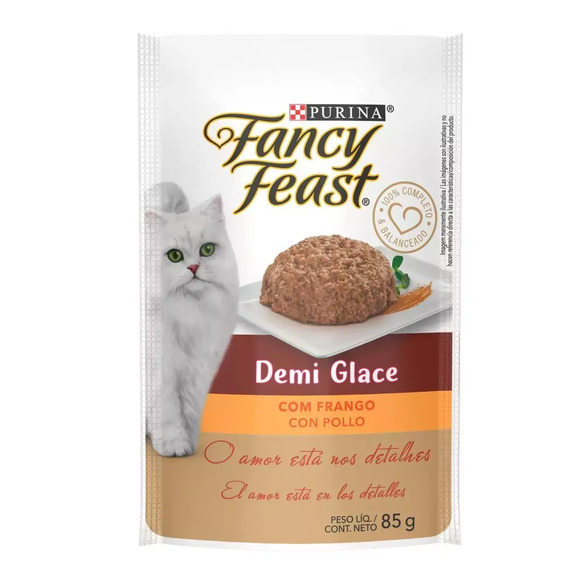 Ração Úmida Fancy Feast Demi Glace Frango 85 g