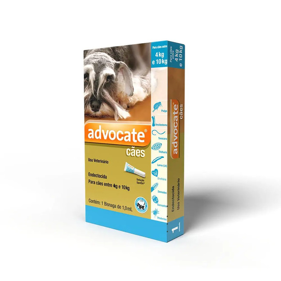 Antipulgas Advocate Cães 4 a 10kg 1 pipeta