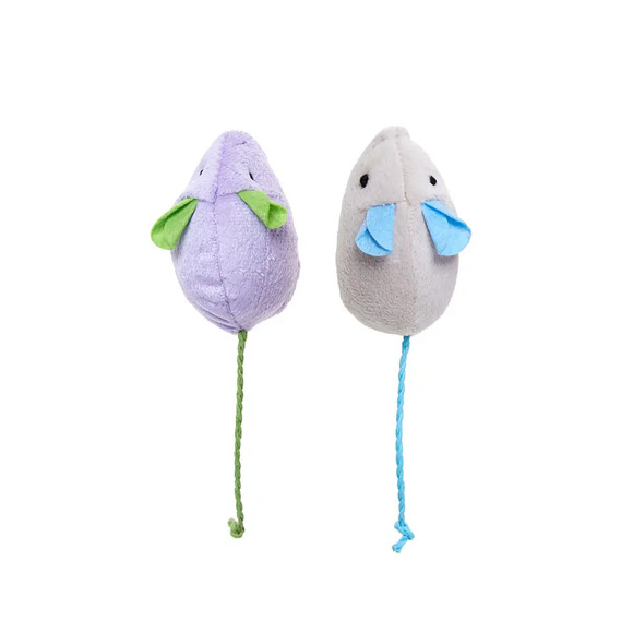 Brinquedo Kit 2 Ratos com Catnip HomePet Único