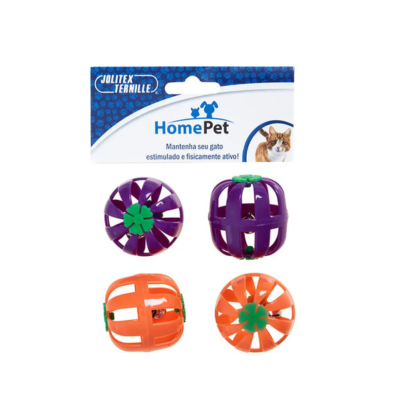 Brinquedo Kit Bolinhas Guizo HomePet Único
