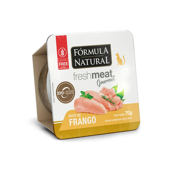 Ração Úmida Fórmula Natural Fresh Meat Gourmet Gatos Adultos Peito de Frango 70g