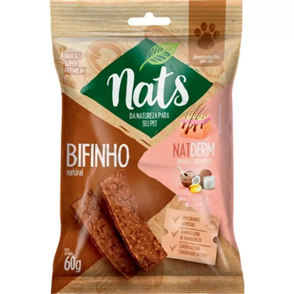 Snack Nats Bifinho Natural NatDerm 60g