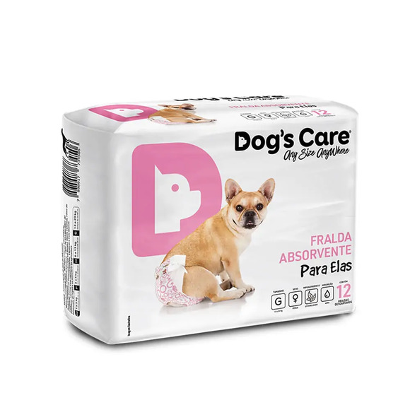 Fralda Higiênica Ecofralda Fêmea Dogs Care 12 unidades G