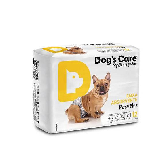 Fralda Higiênica Ecofralda Macho Dogs Care 12 unidades GG