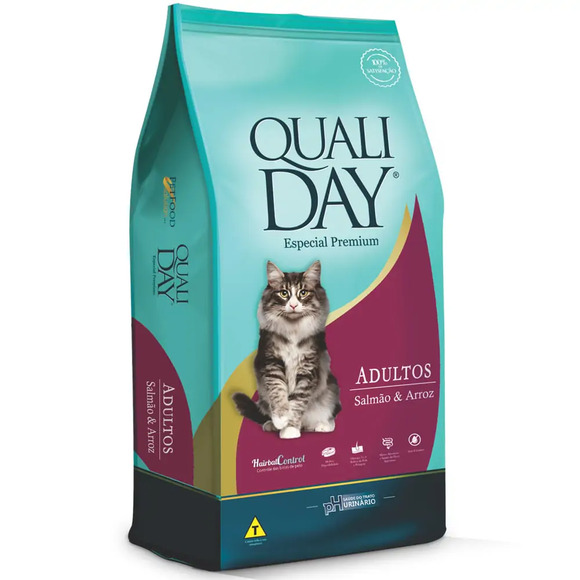 Ração Qualiday Gatos Adultos Salmão 3 kg