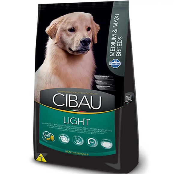 Ração Cibau Cães Light Raças Médias e Grandes 12kg