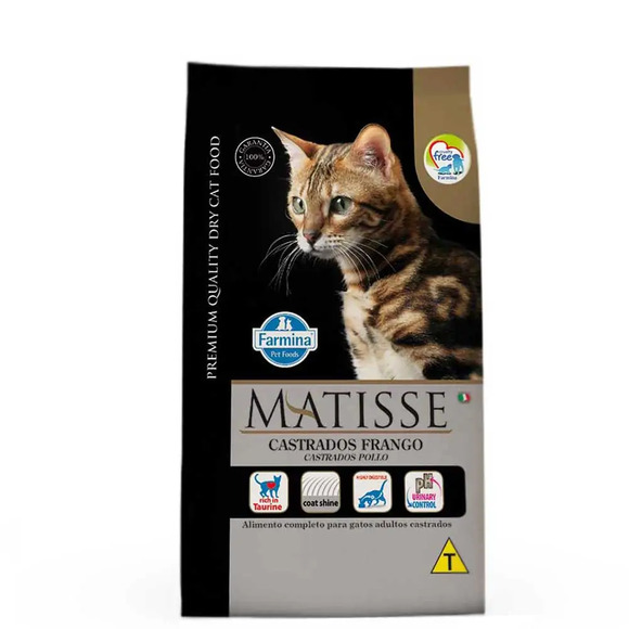 Ração Matisse Gatos Castrados Frango 2kg