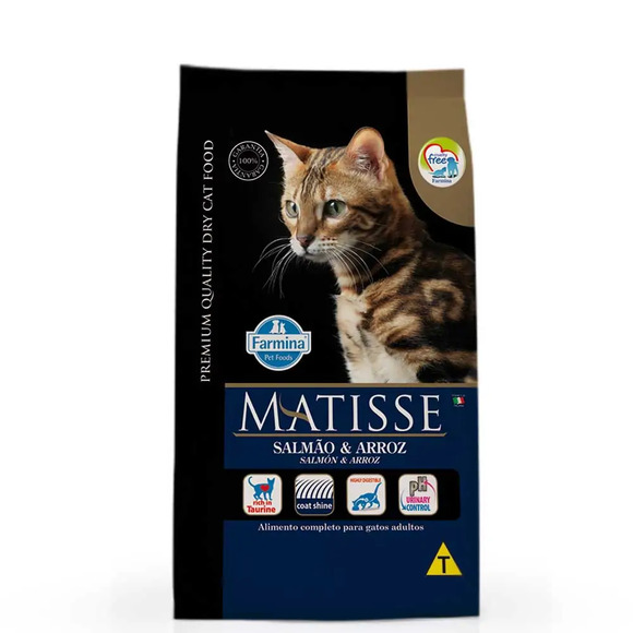 Ração Matisse Gatos Adultos Salmão e Arroz 2kg
