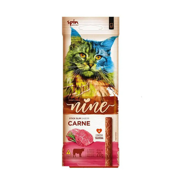Petisco para Gatos Stick Nine Cat Spin Carne 20g