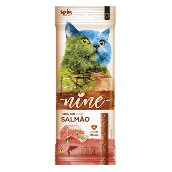 Petisco para Gatos Stick Nine Cat Spin Salmão 20g