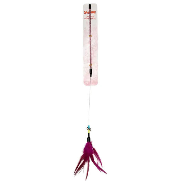 Brinquedo Varinha Pena Jambo Vermelho Único