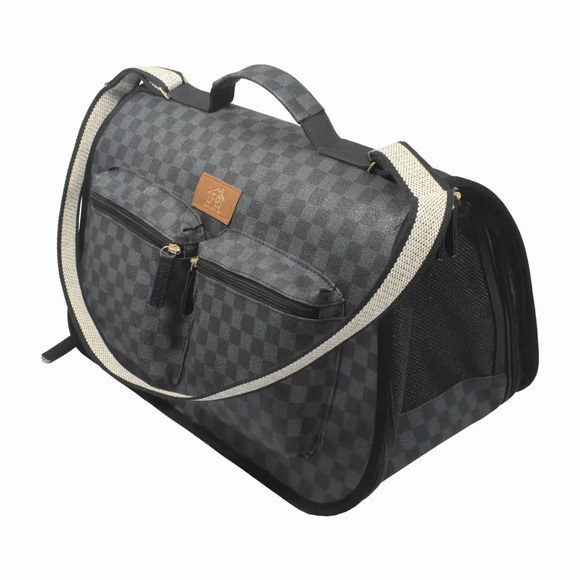 Bolsa de Transporte Fechada Luxo Fábrica Pet Grey Único