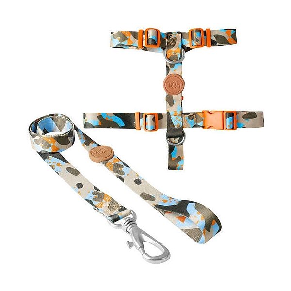 Conjunto peitoral h e guia m oliva