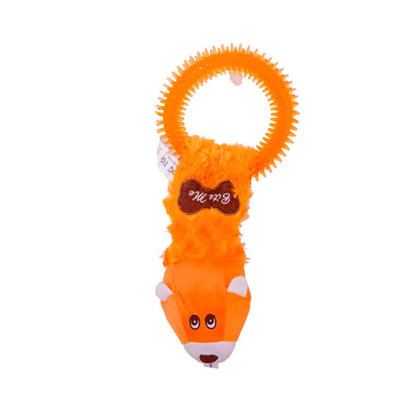 Brinquedo Pelúcia Mordedor Esquilo Laranja Savana Único