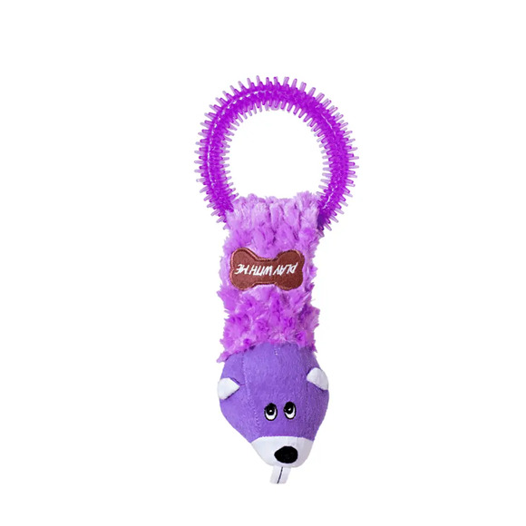 Brinquedo Pelúcia Mordedor Esquilo Roxo Savana Único