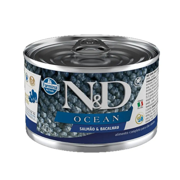 Ração Úmida N&D Ocean Feline Salmão, Bacalhau e Camarão 80 g