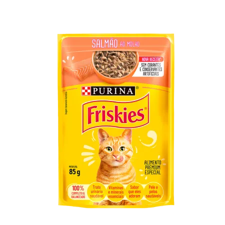 Friskies SalmÃo Ao Molho SachÊ 85g