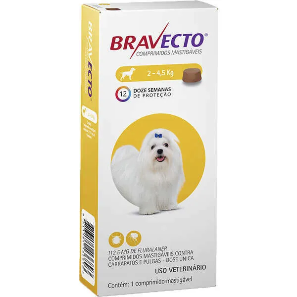 Bravecto 112,5mg 2 A 4,5 Kg