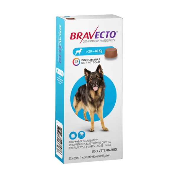 Bravecto 1000mg 20 A 40 Kg