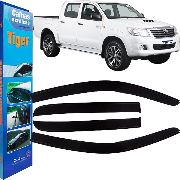 Calha de Chuva Automotiva Hilux Cabine Dupla 2005/2015
