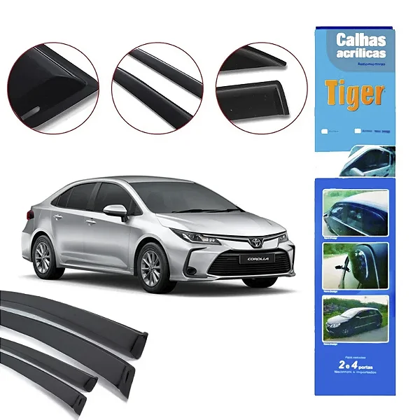 Calha de Chuva Automotiva Toyota Corolla 2019