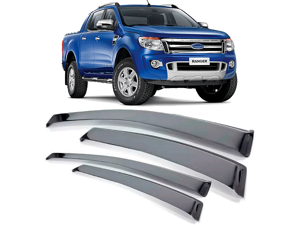 Calha de Chuva Automotiva Ranger Cabine Dupla 2013 em diante