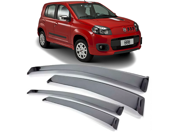Calha de Chuva Automotiva Fiat Uno Novo 4 Portas
