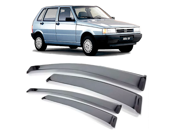 Calha de Chuva Automotiva Fiat Uno 4 Portas Antigo (Não Serve no Fire)