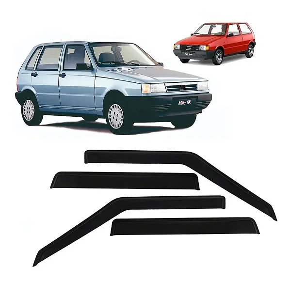 Calha de Chuva Automotiva Fiat Uno 2 Portas Antigo (Não Serve no Fire)